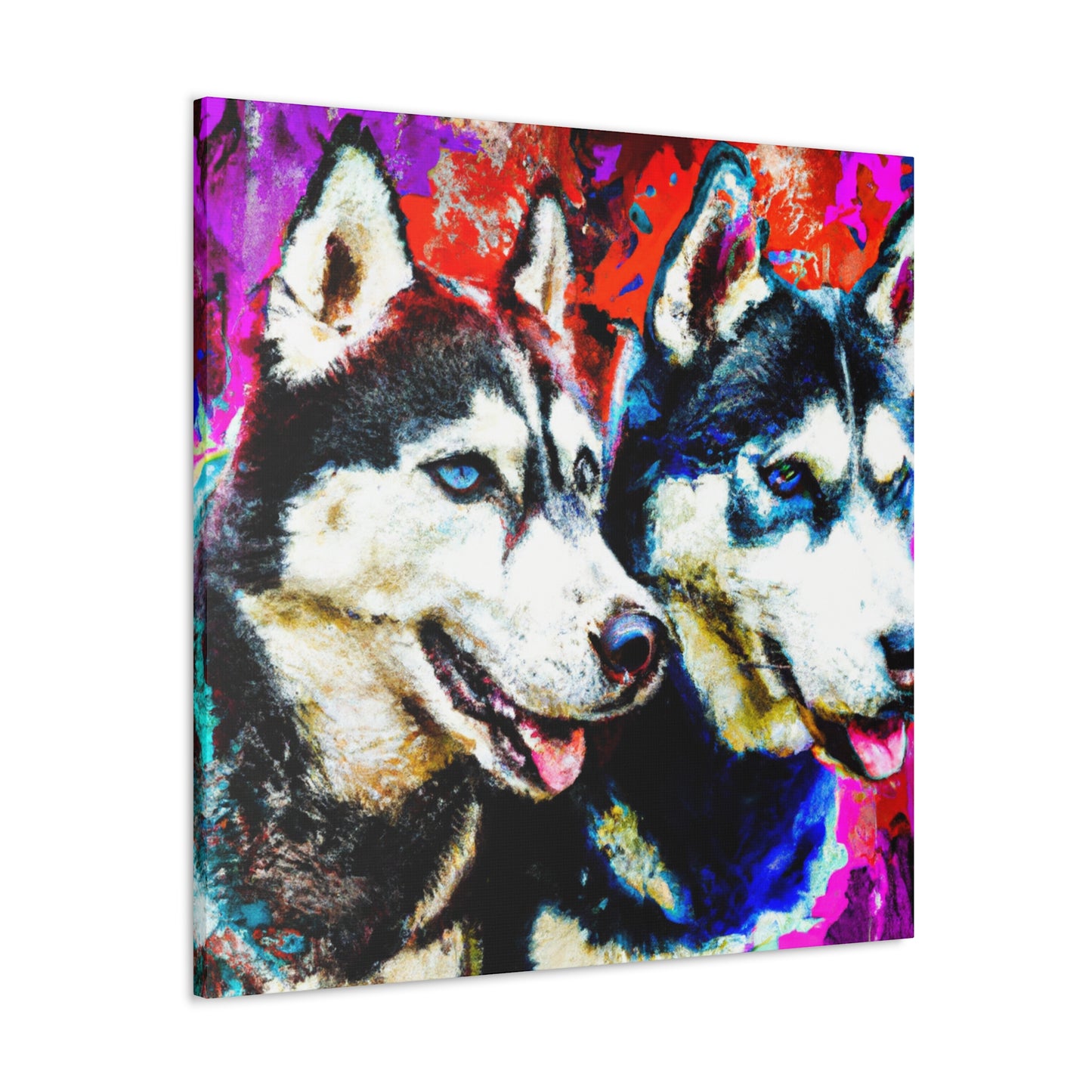 "Dramatic Husky Illusion" - Canvas