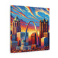 "Colorful Gateway City Splendor" - Canvas