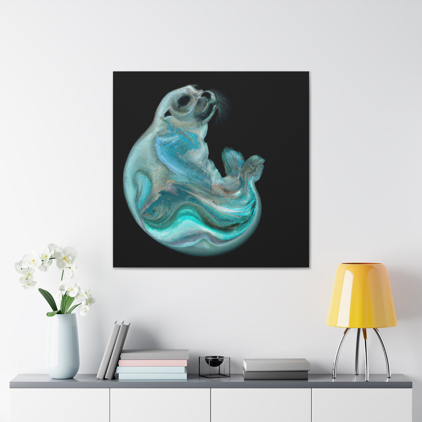 Harp Seal Reflection Dance - Canvas