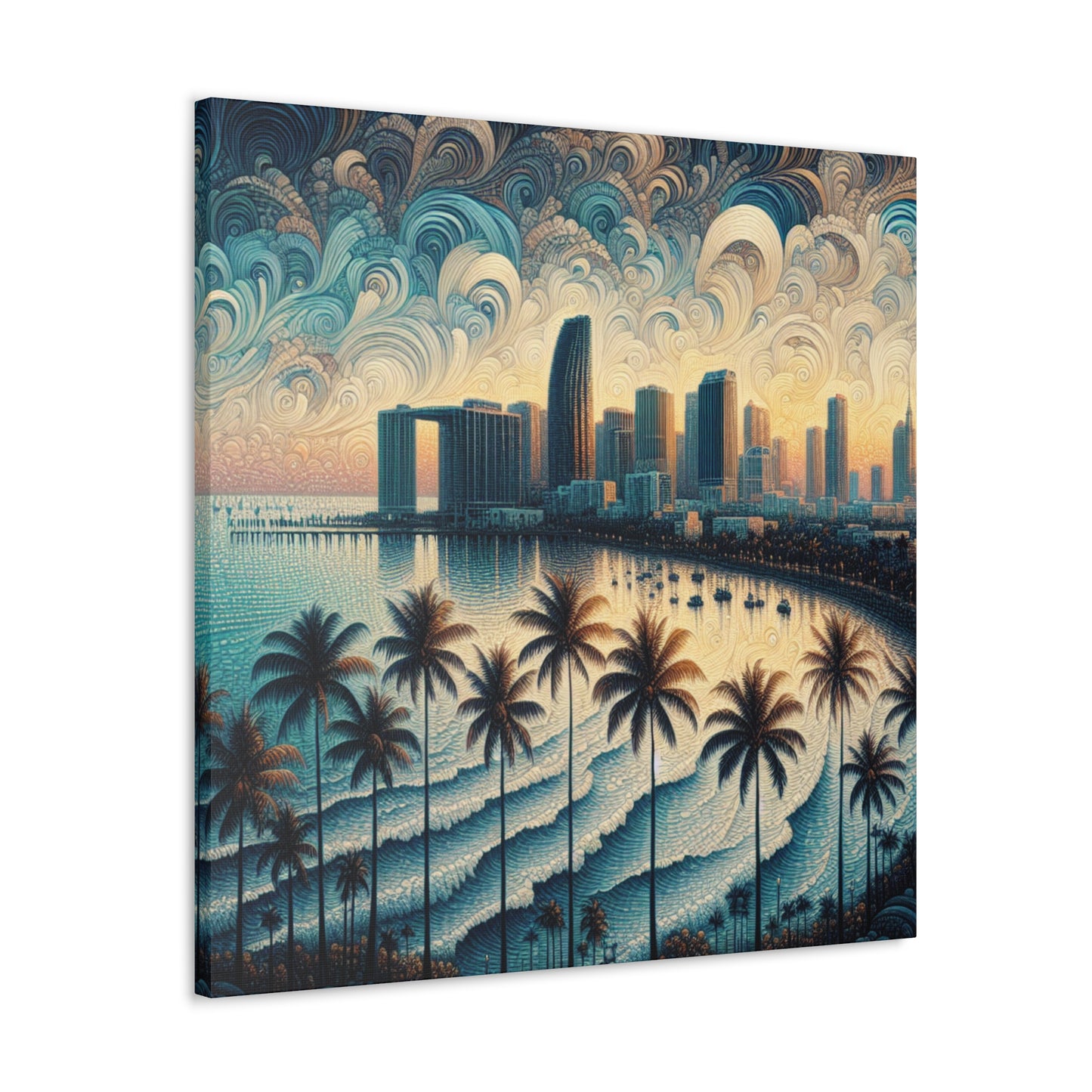 "Sunset Serenity in Miami" - Canvas