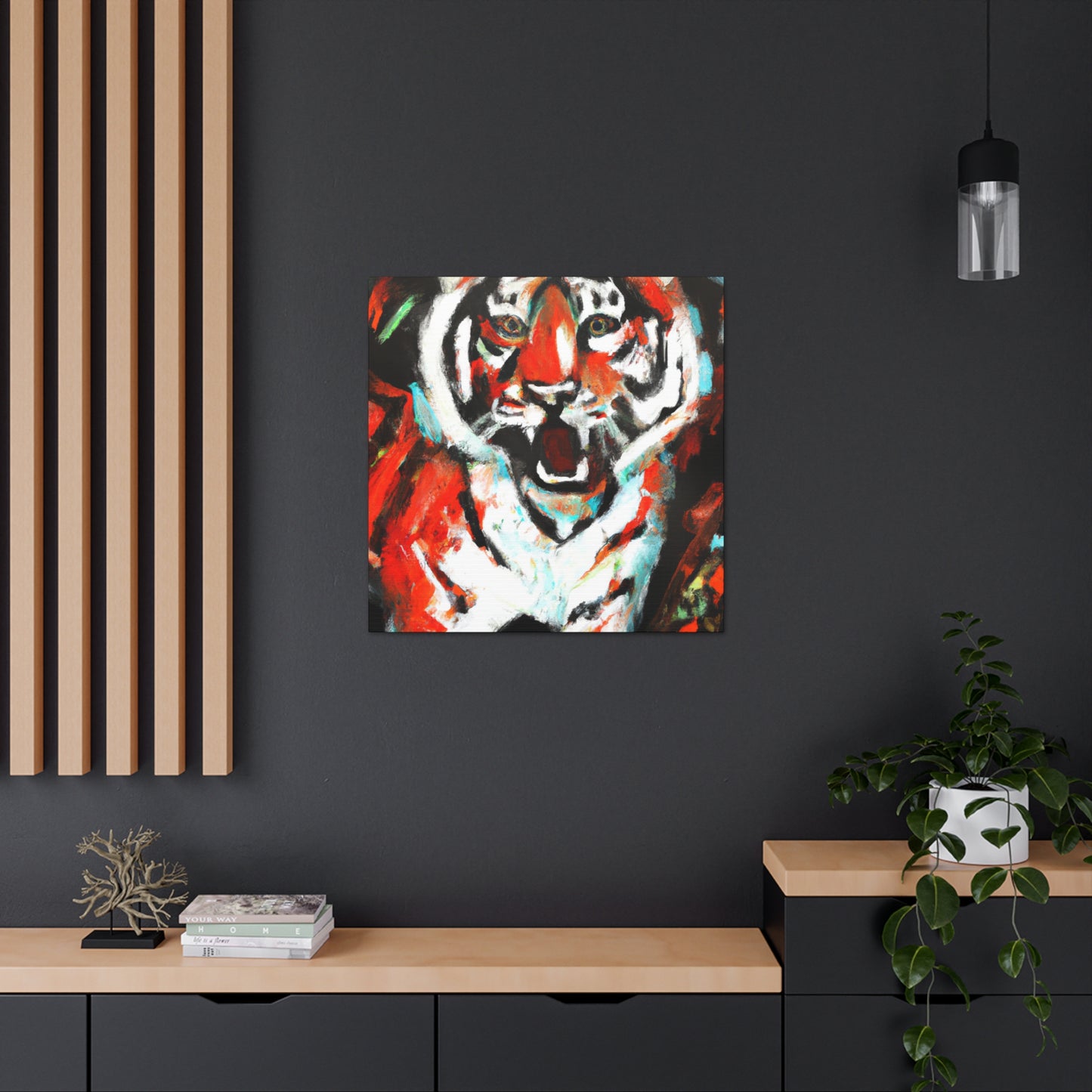 Roaring Bengal Tiger - Canvas