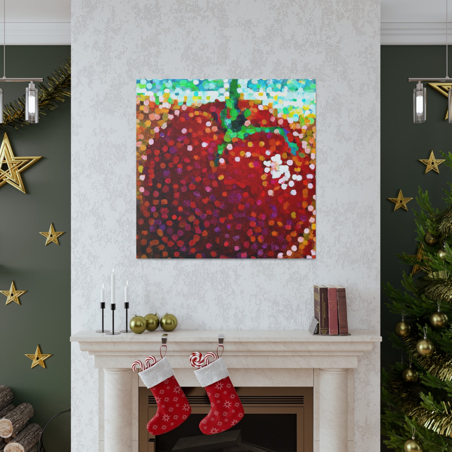 Tomato Pointillism Dream - Canvas