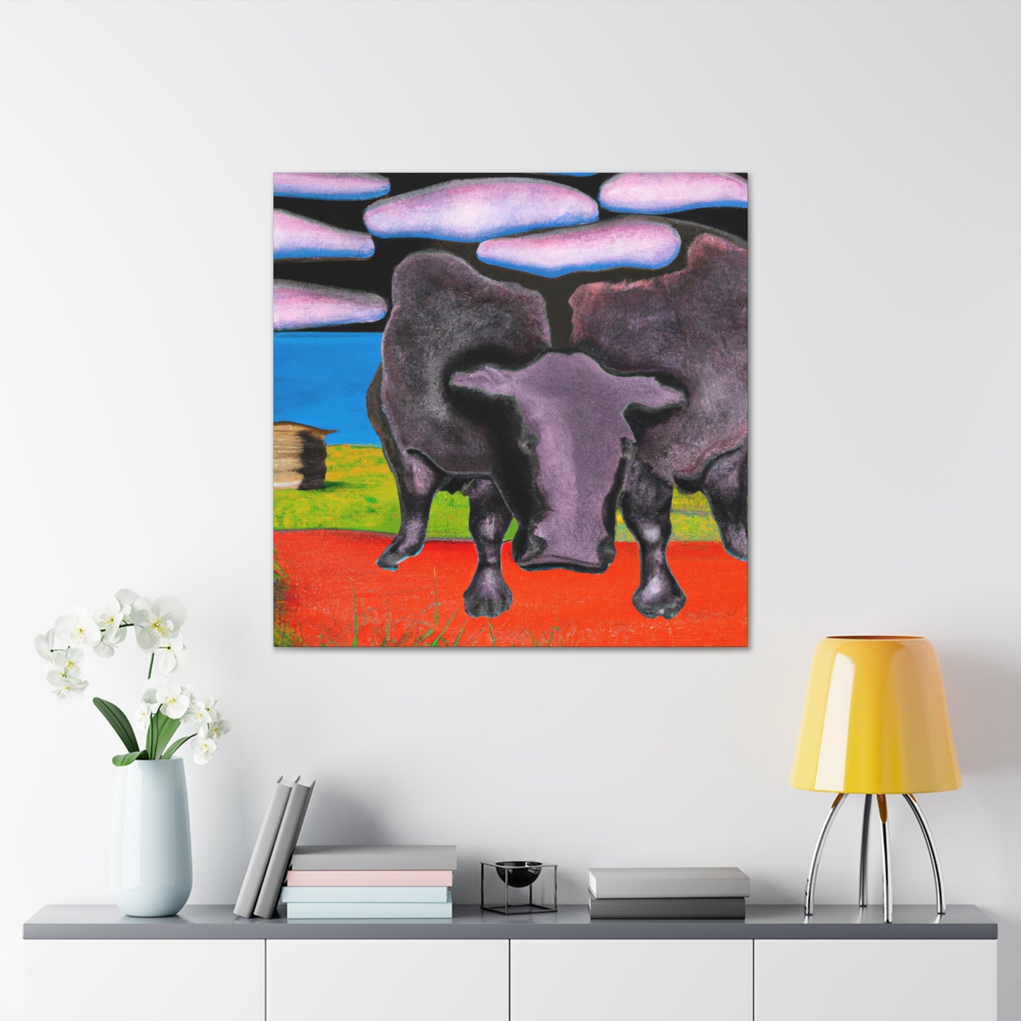 "Black Angus Dreamscape". - Canvas