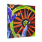 A Vibrant Wagon Wheel - Canvas