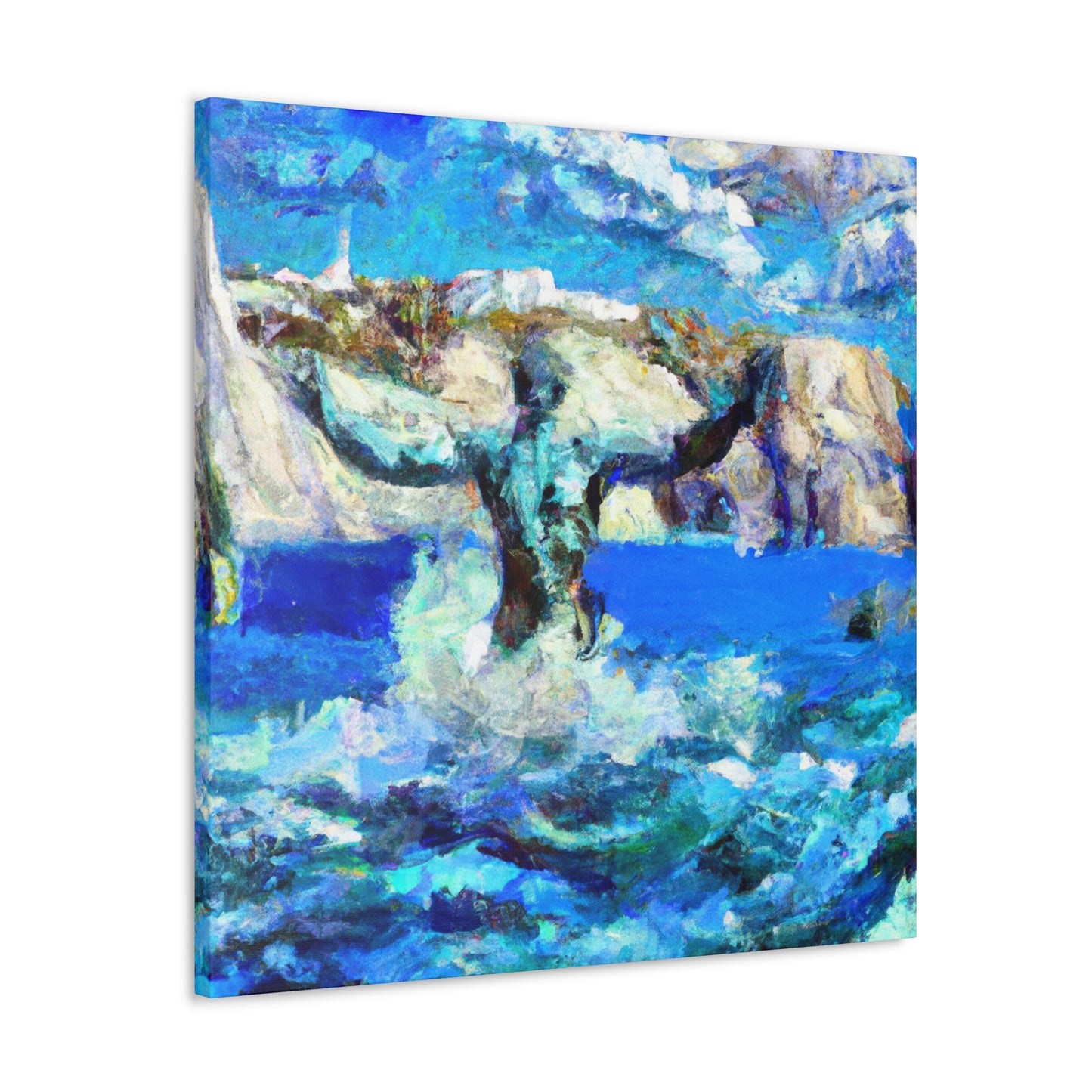 Poseidon on a Rock - Canvas