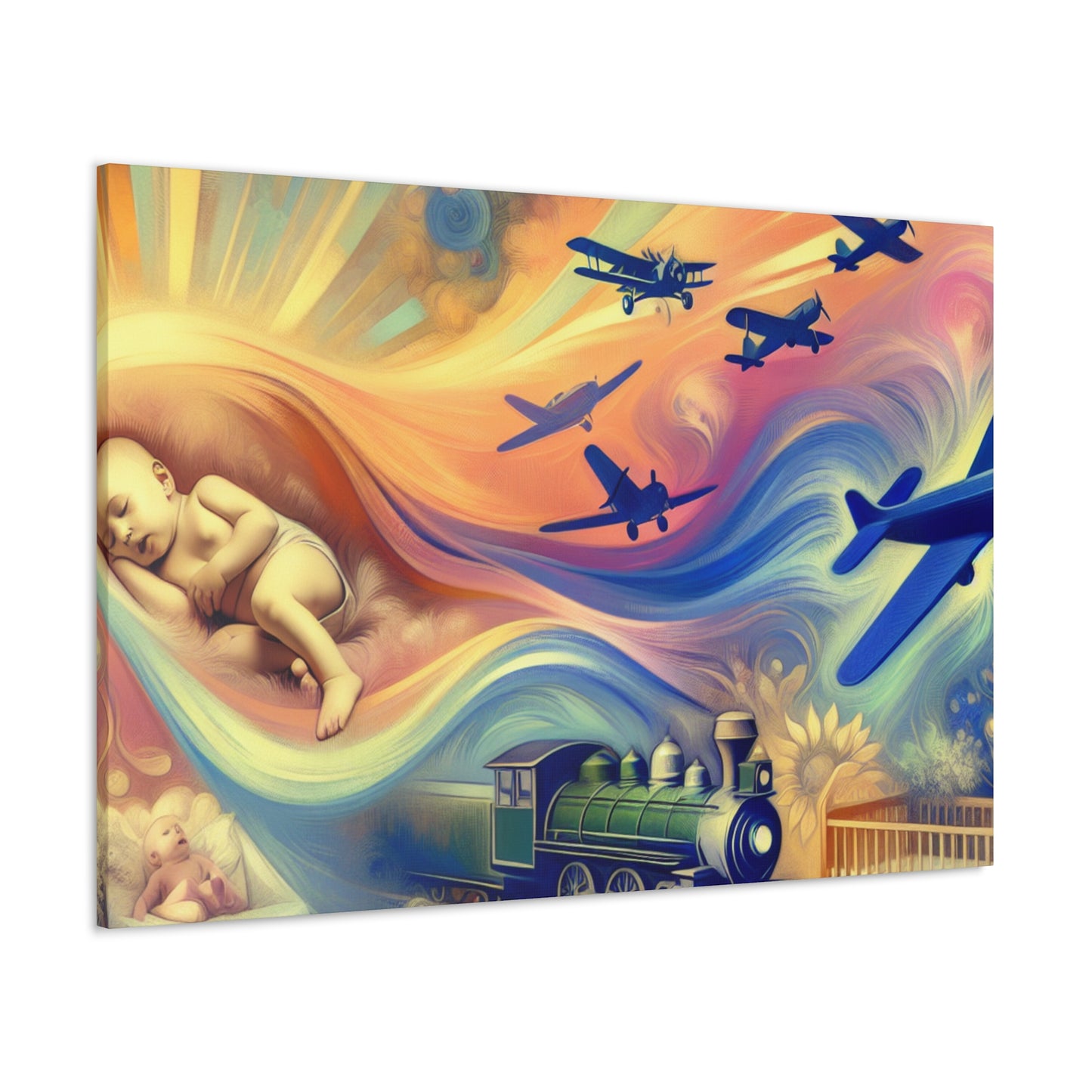 Whimsical Transportation Dreams - Canvas