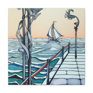 "Pier at Dusk Splendor" - Canvas