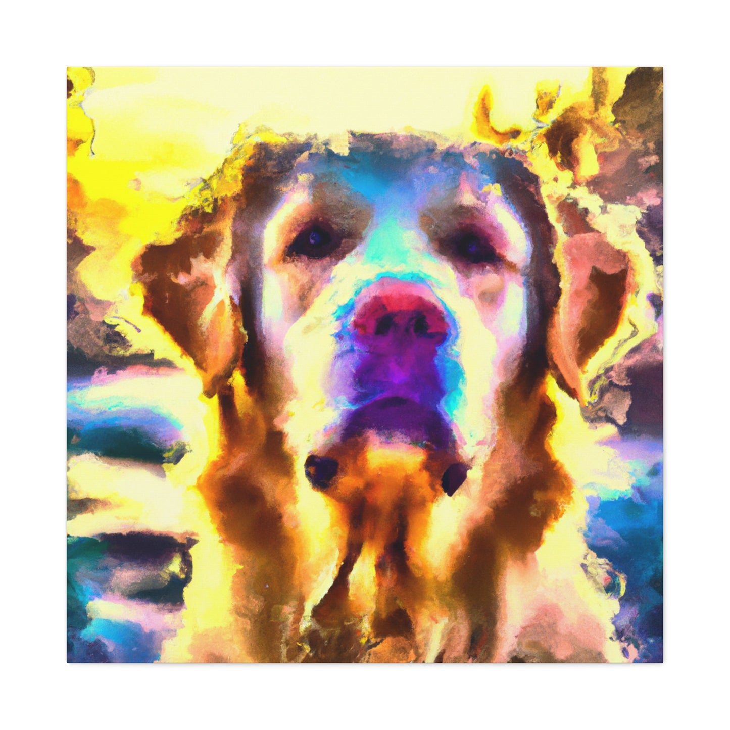 "Retriever's Golden Joy" - Canvas