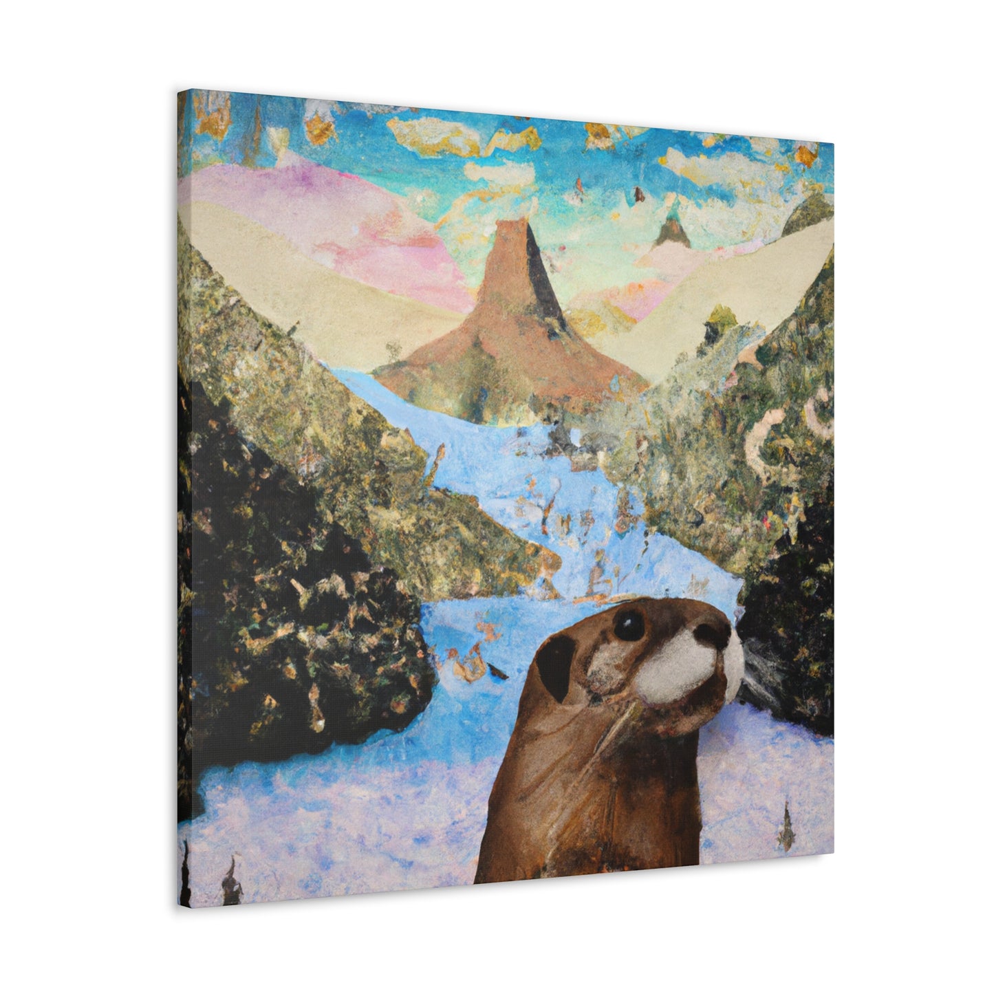 Otter in Dreamscapes - Canvas