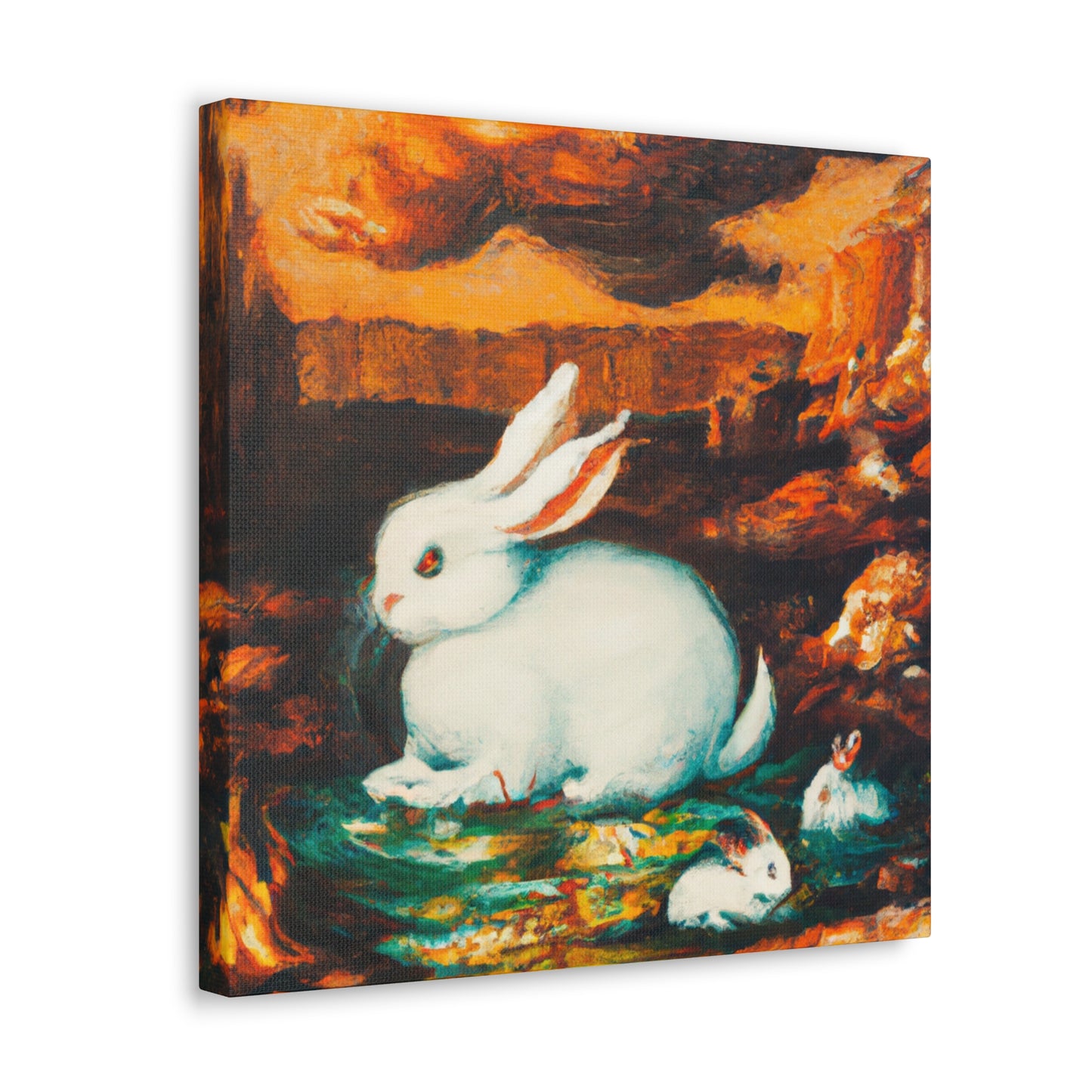 Rabbit in Neoclassicism - Canvas