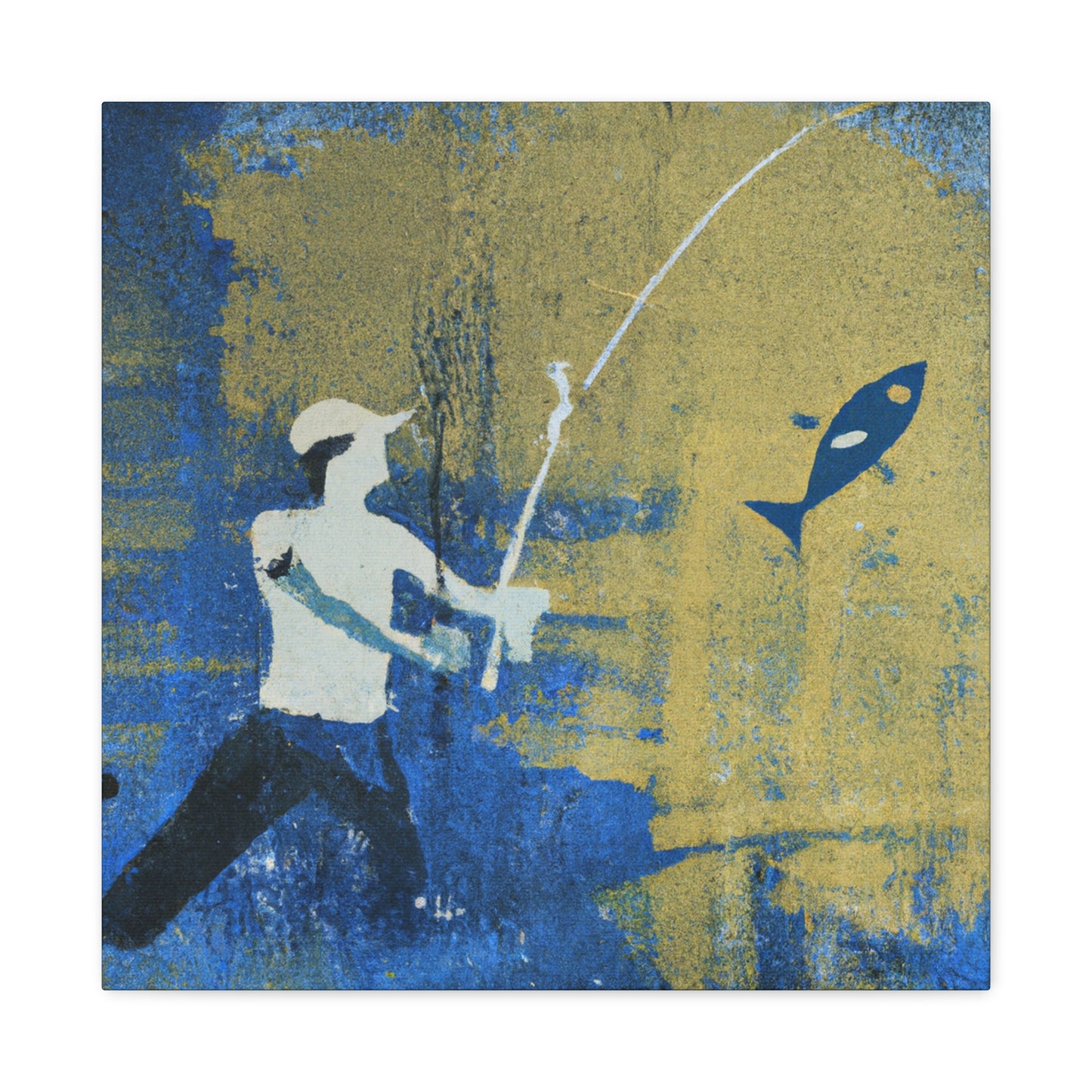 Fishing By The Harbor - Canvas