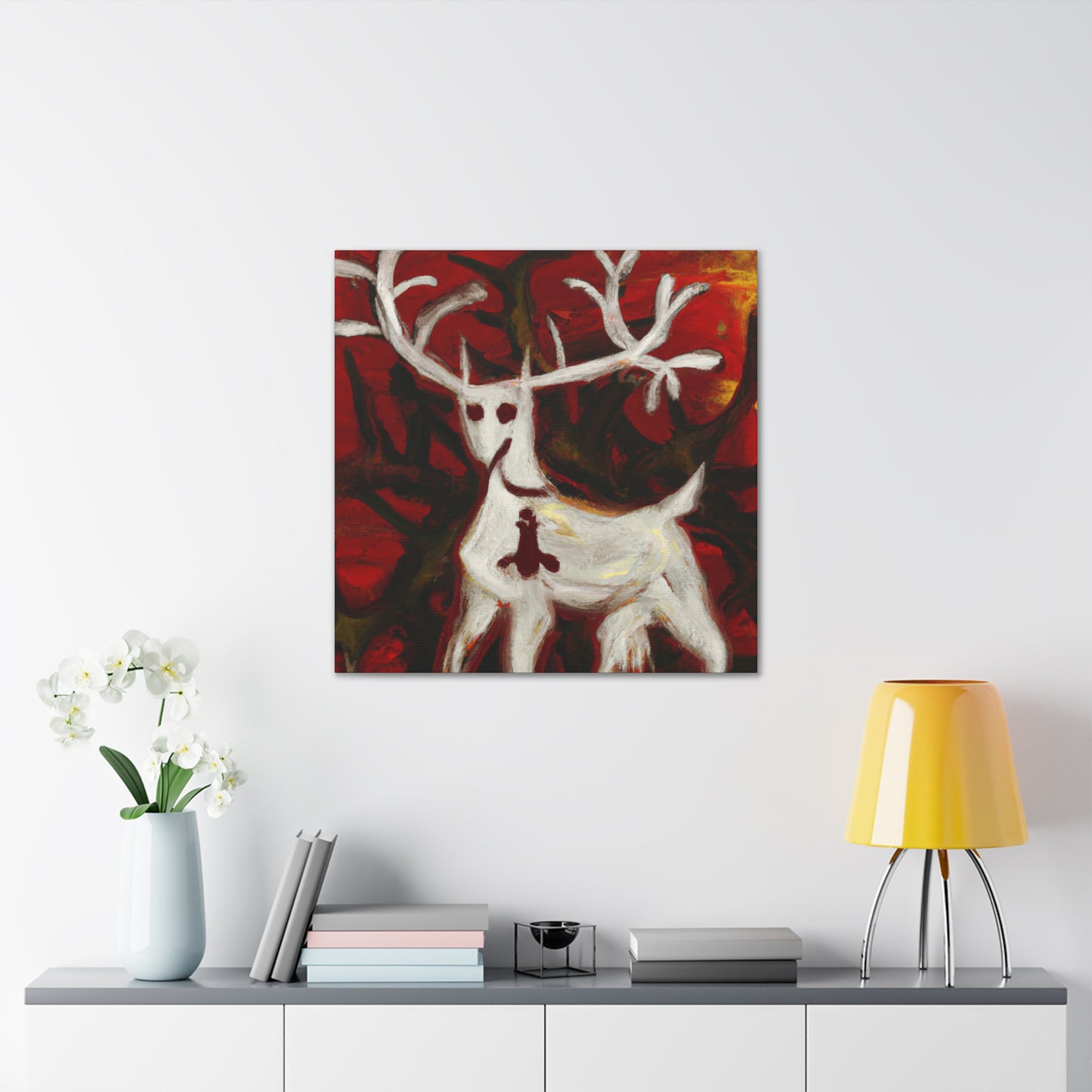 Reindeer In Moonlight - Canvas