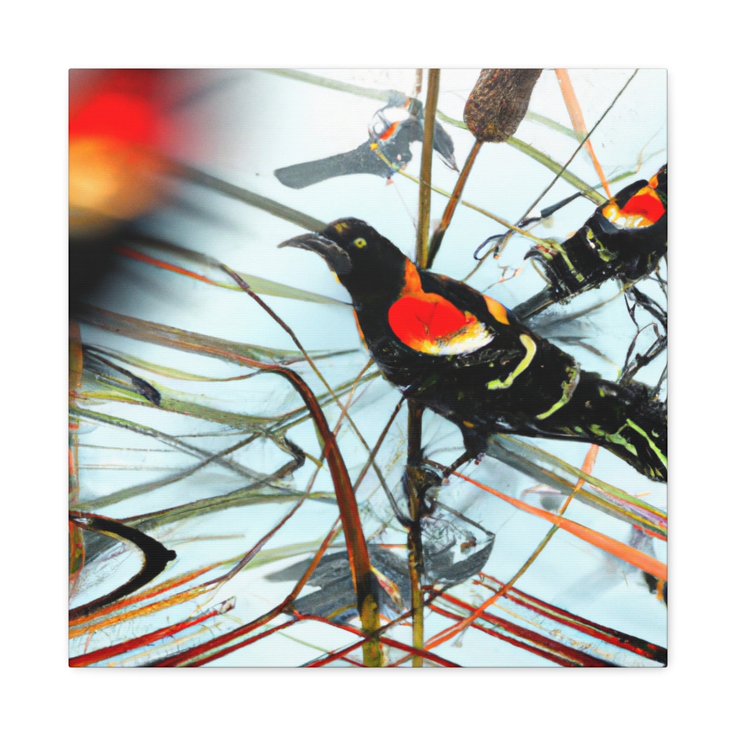 Red-winged Blackbird Brilliance - Canvas