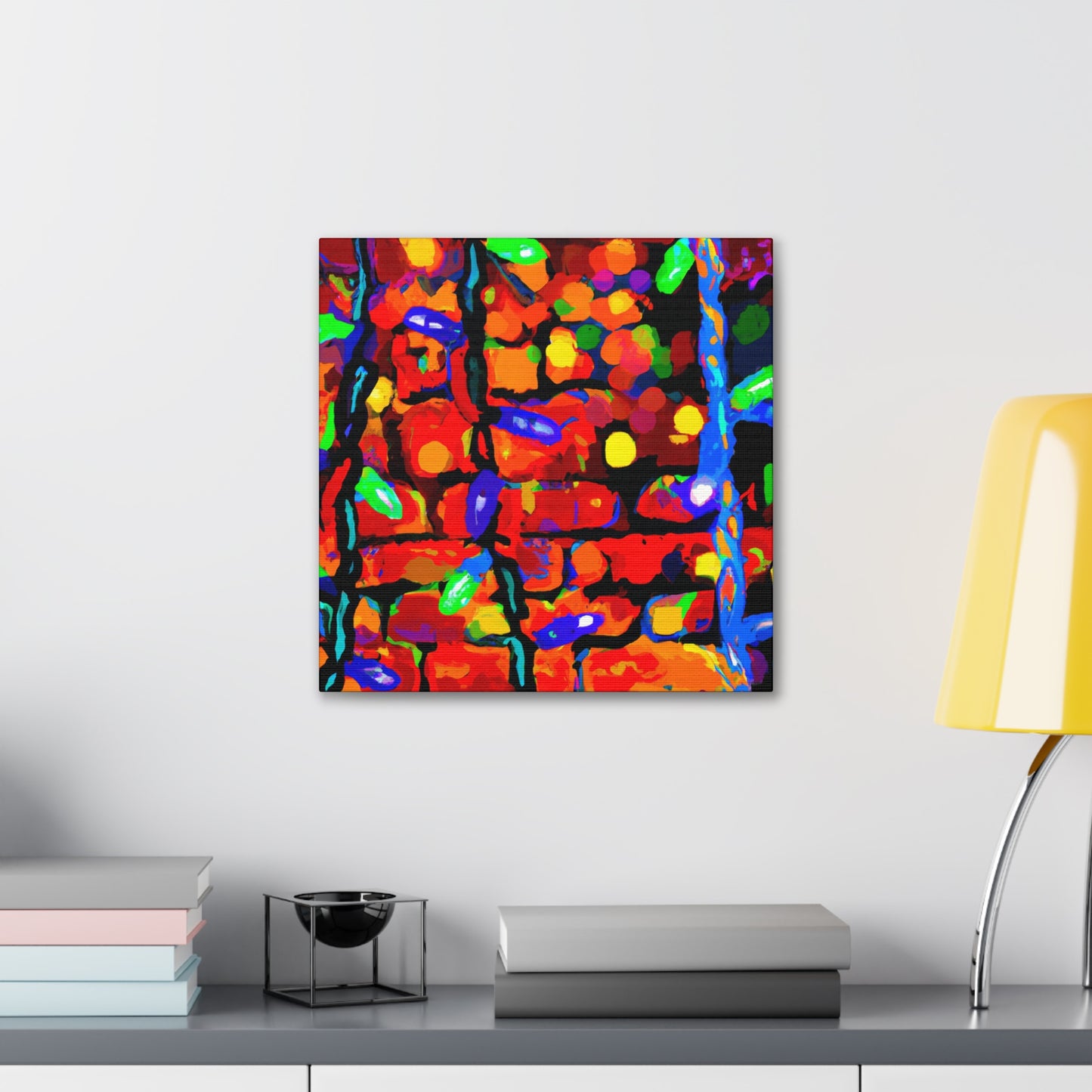 "Christmas Lights Fauvism" - Canvas