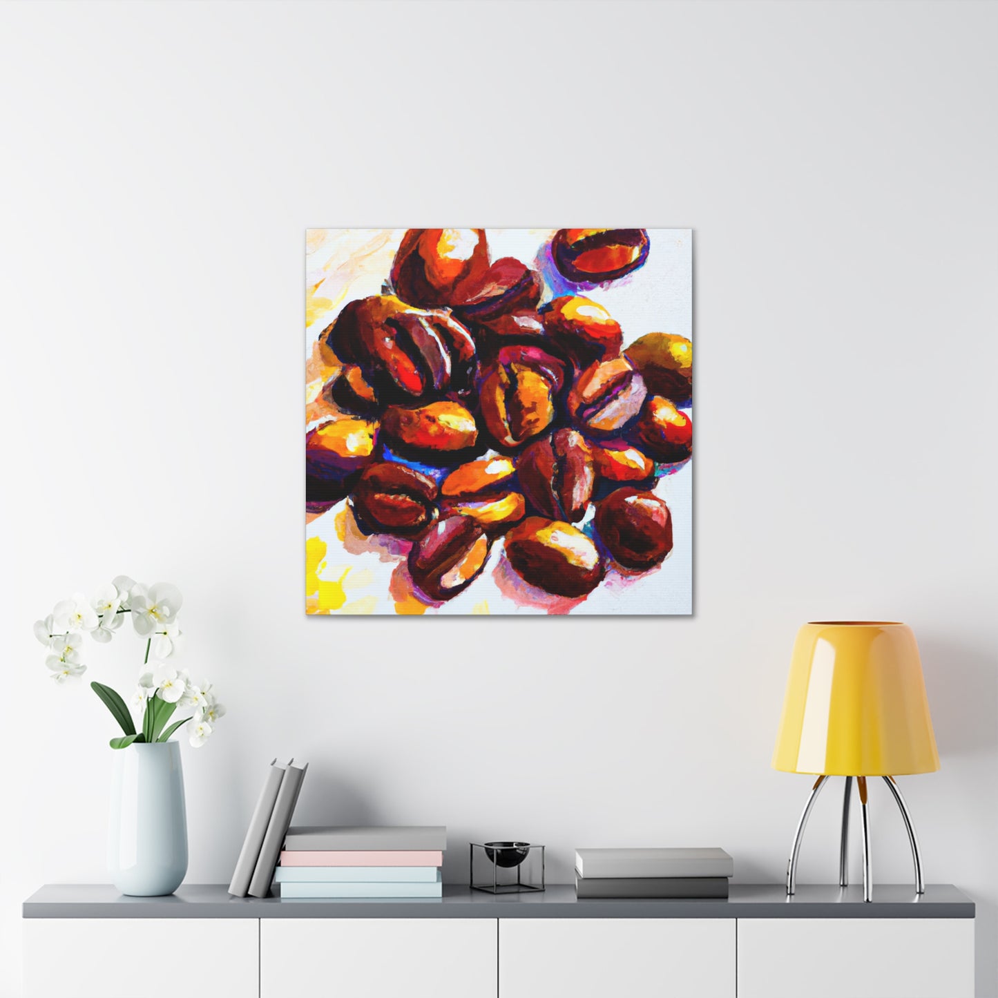 Cup of Coffee Beans - Canvas