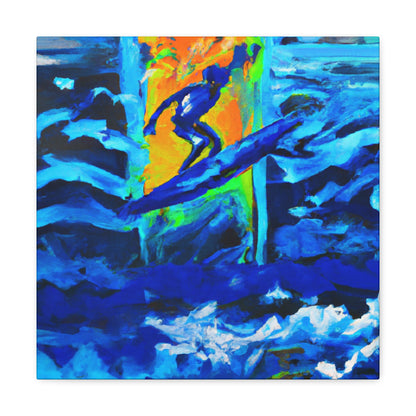 Surfing the Big Wave - Canvas