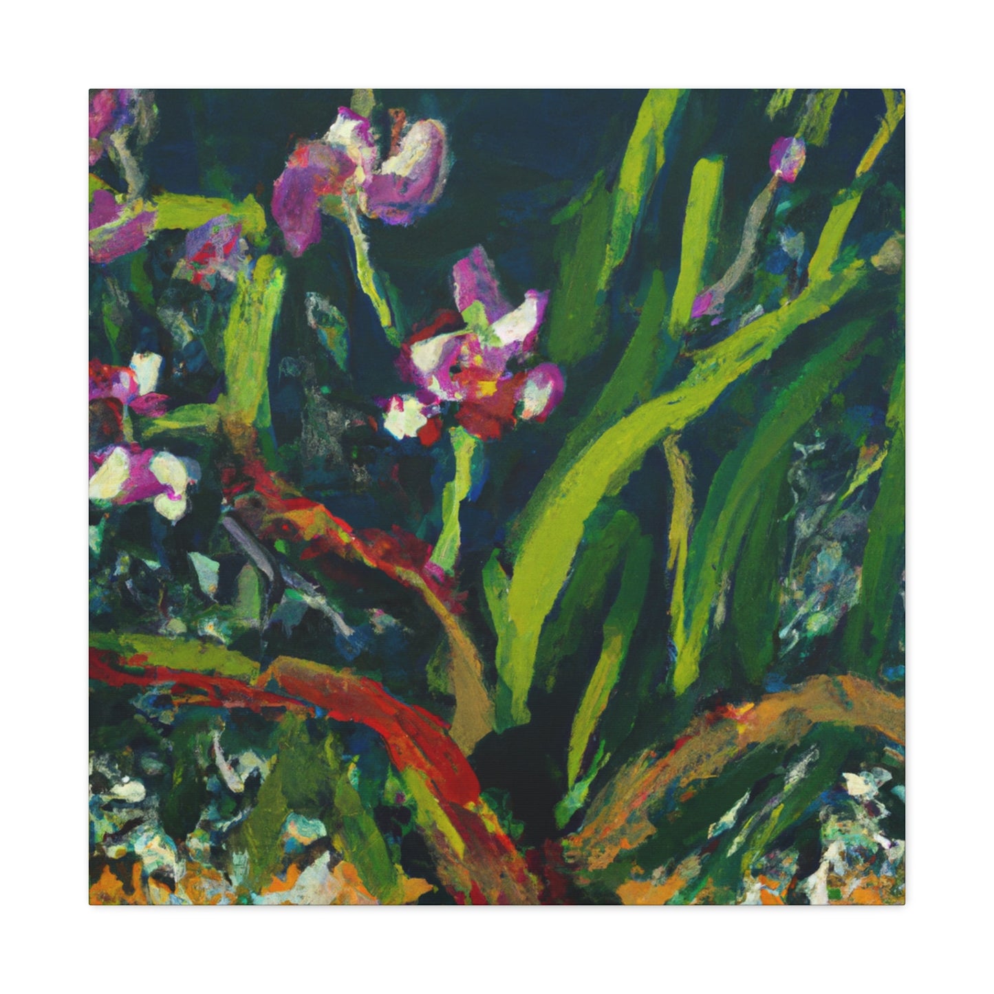 "Orchid in Moonlight Glow" - Canvas