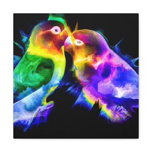 Lovebirds in Harmony - Canvas