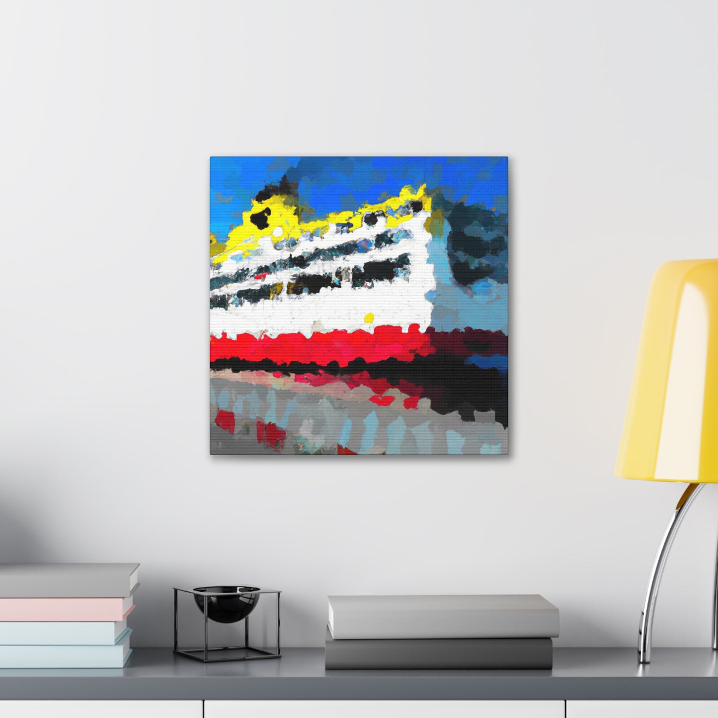 Ferry by Moonlight. - Canvas