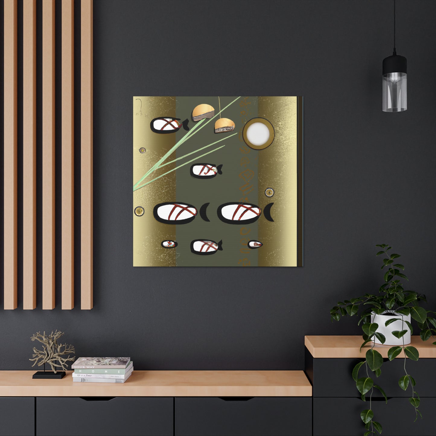 "Sushi Swirls Sparkle" - Canvas