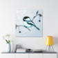 "Chickadee in Art Nouveau" - Canvas