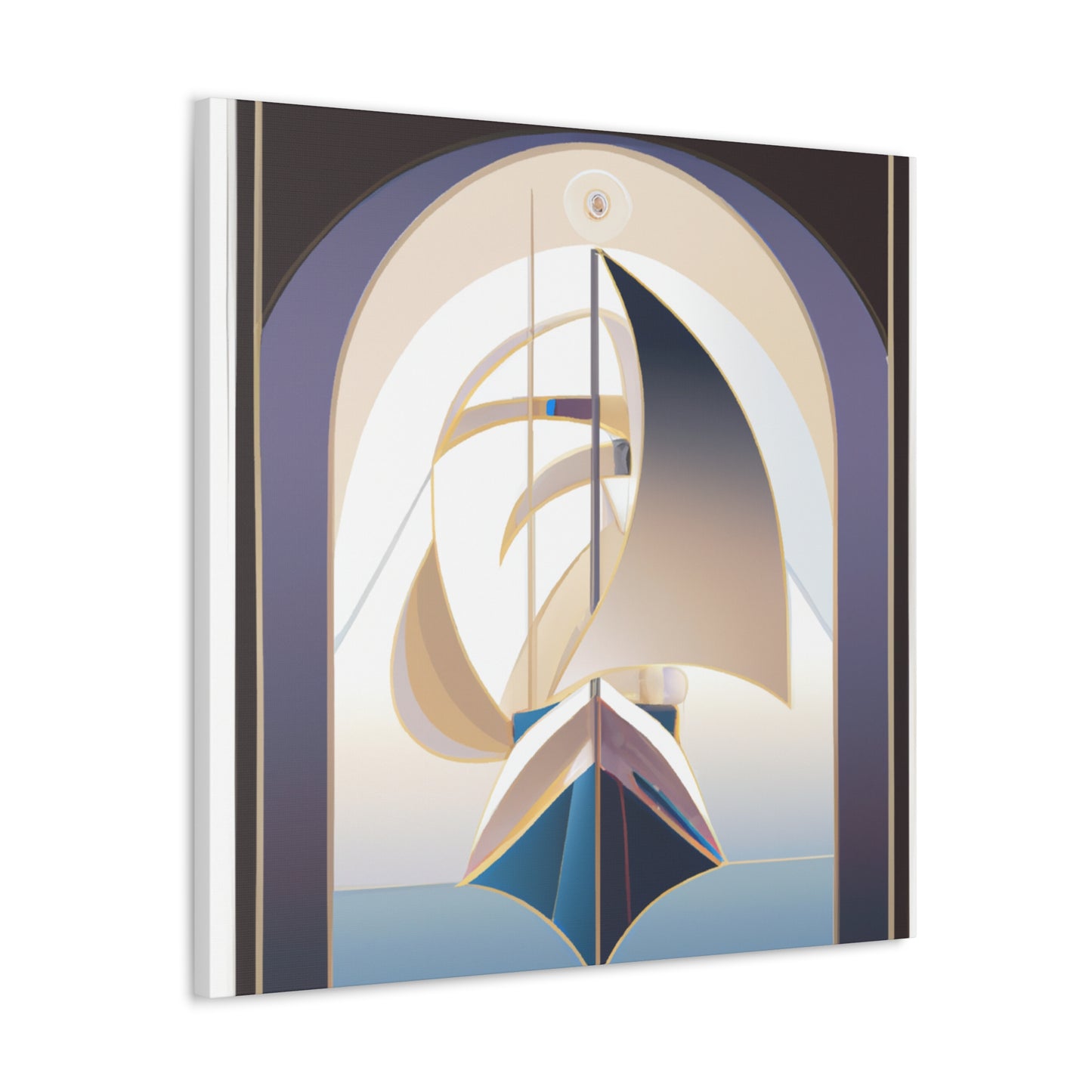 "Sailing in Moonlight Yacht" - Canvas