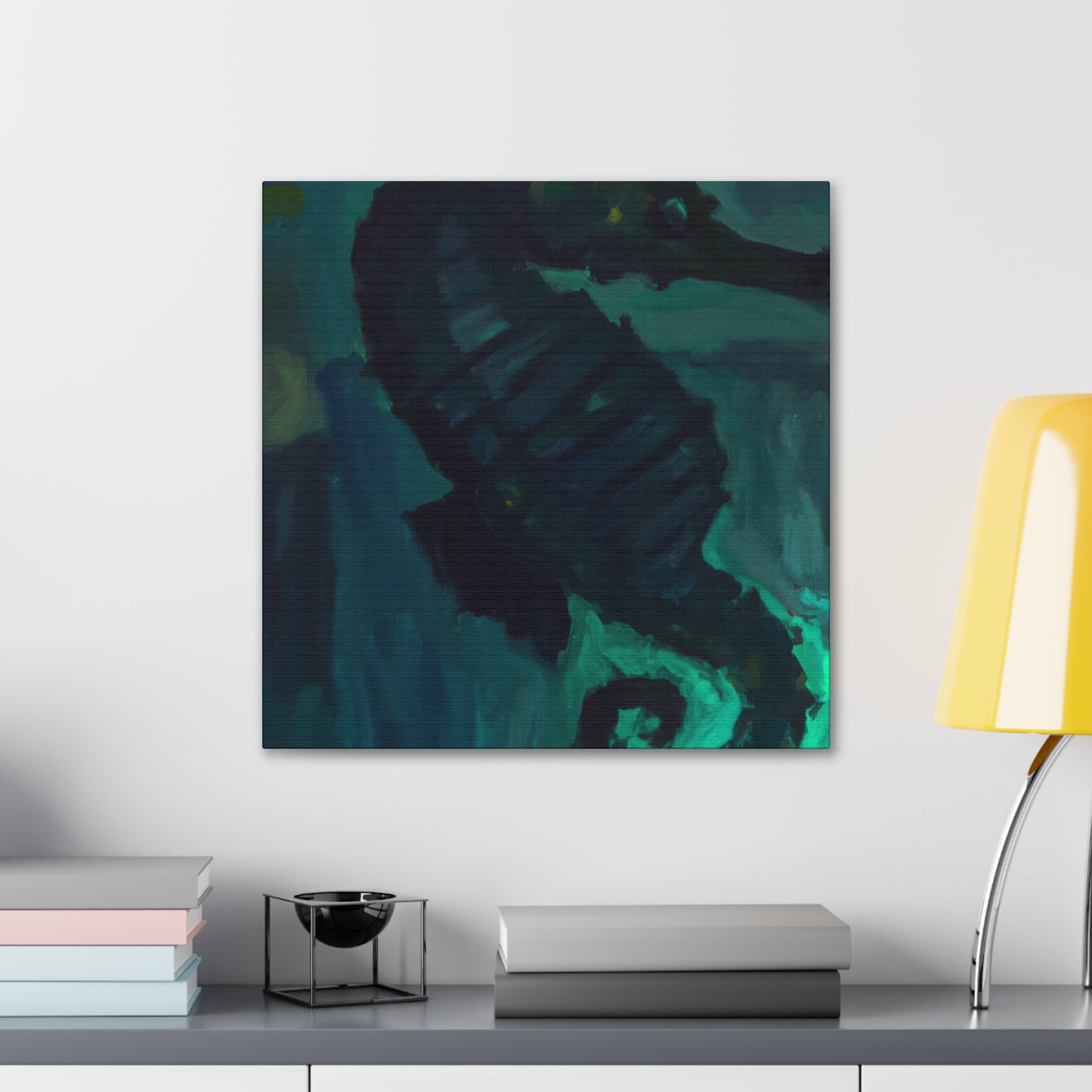 Seahorse in Turquoise - Canvas