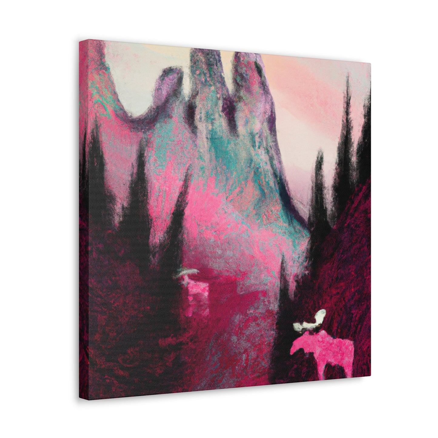 Moose in Splendour. - Canvas