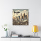 "Copper City Twilight Mirage" - Canvas