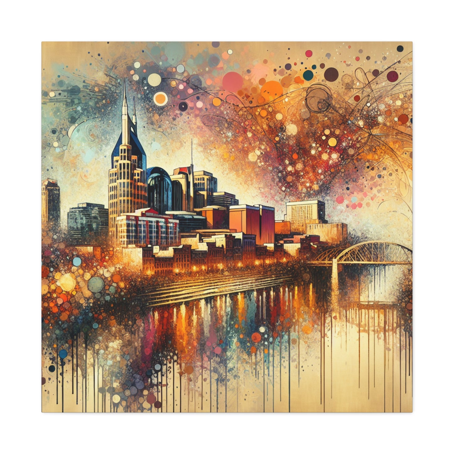 "Nashville's Gilded Horizon" - Canvas