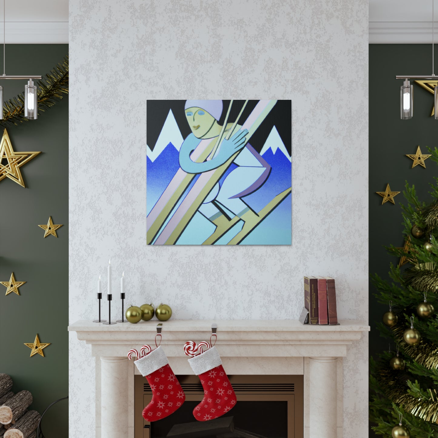 Skiing the Silver Slopes - Canvas