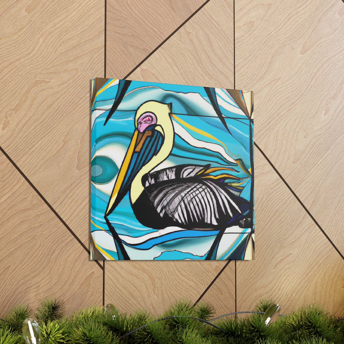 Pelican in Art Deco - Canvas