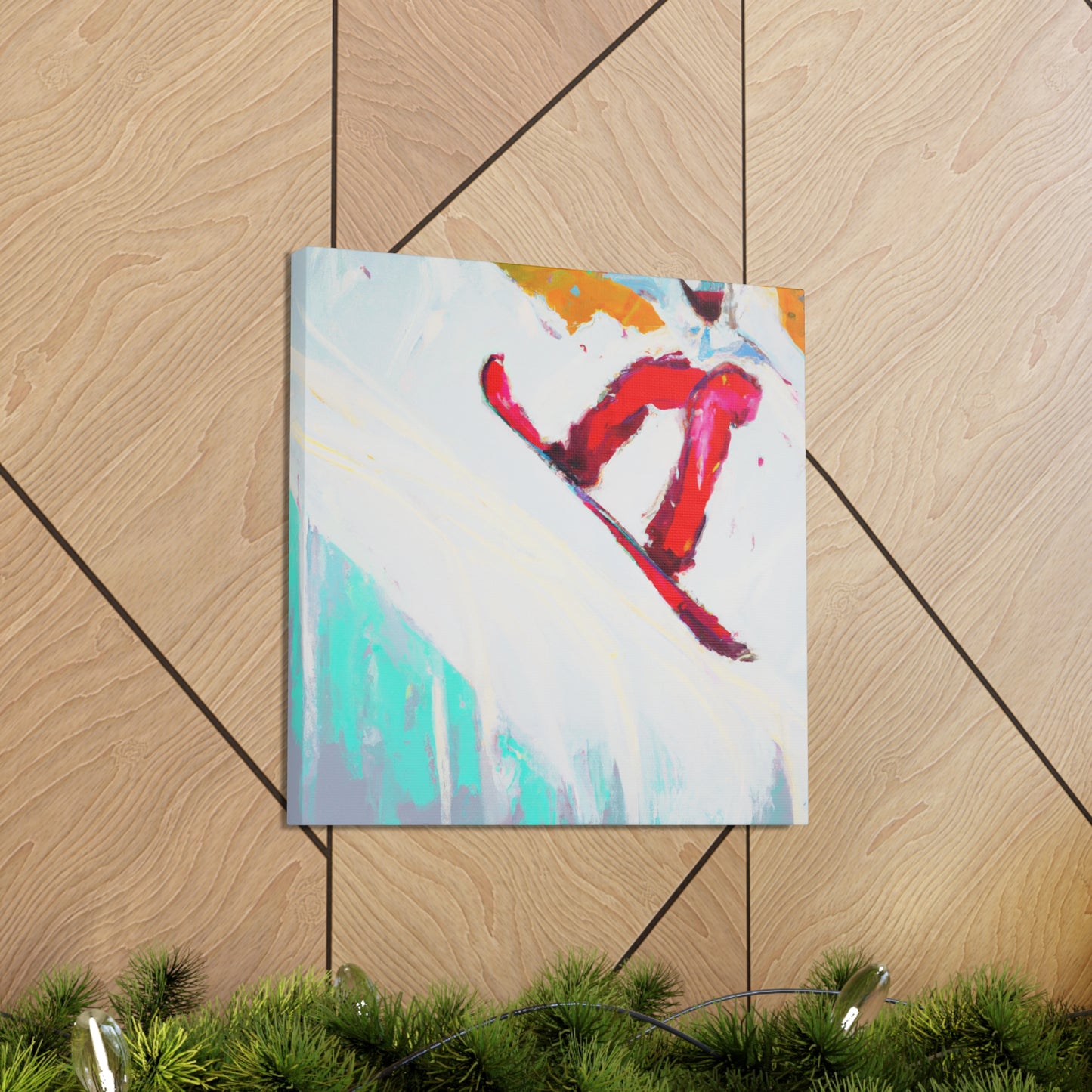 "Snow Boarding Expressionism" - Canvas