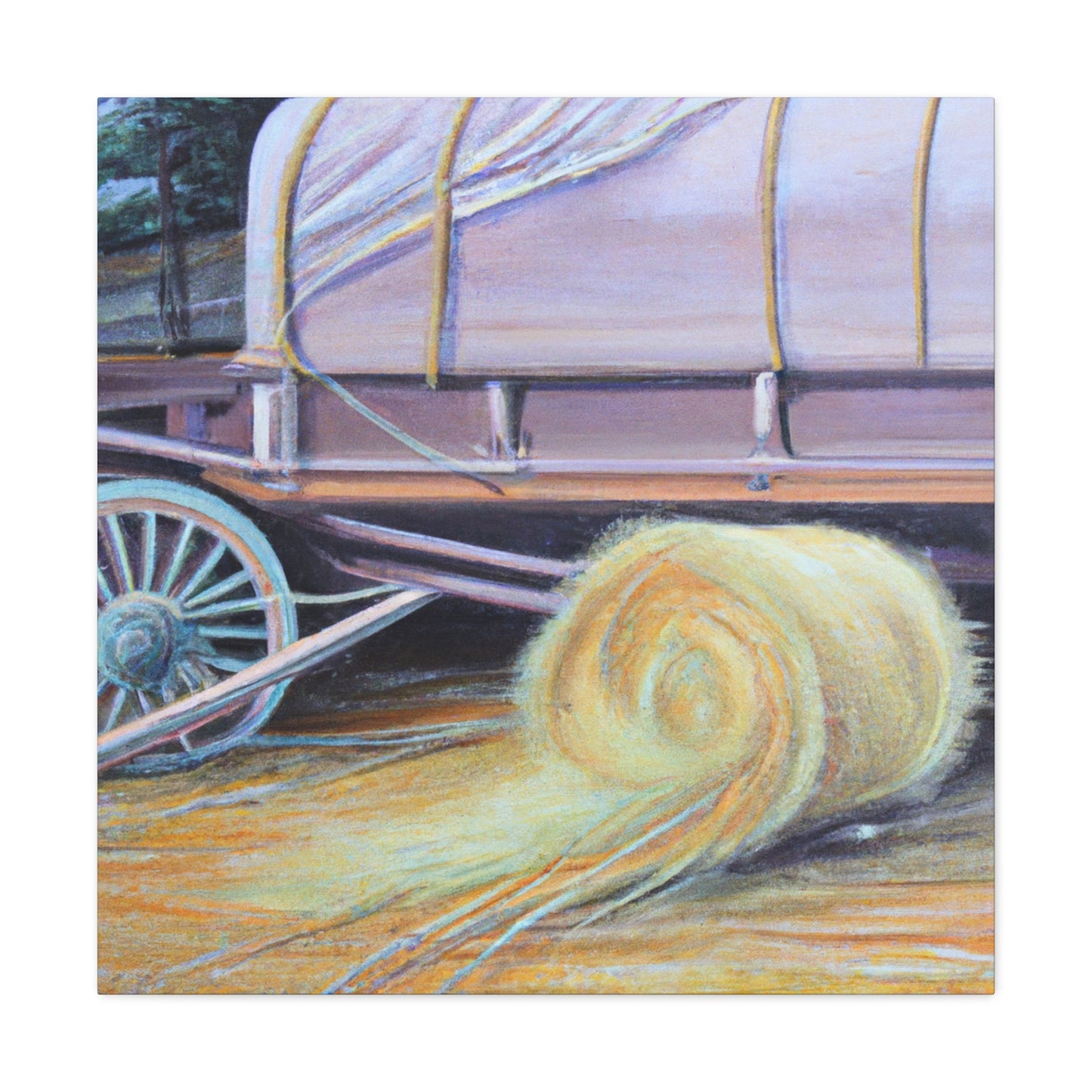 "A Harvest Hay Wagon" - Canvas