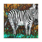 "Zebra's Striped Reflection" - Canvas