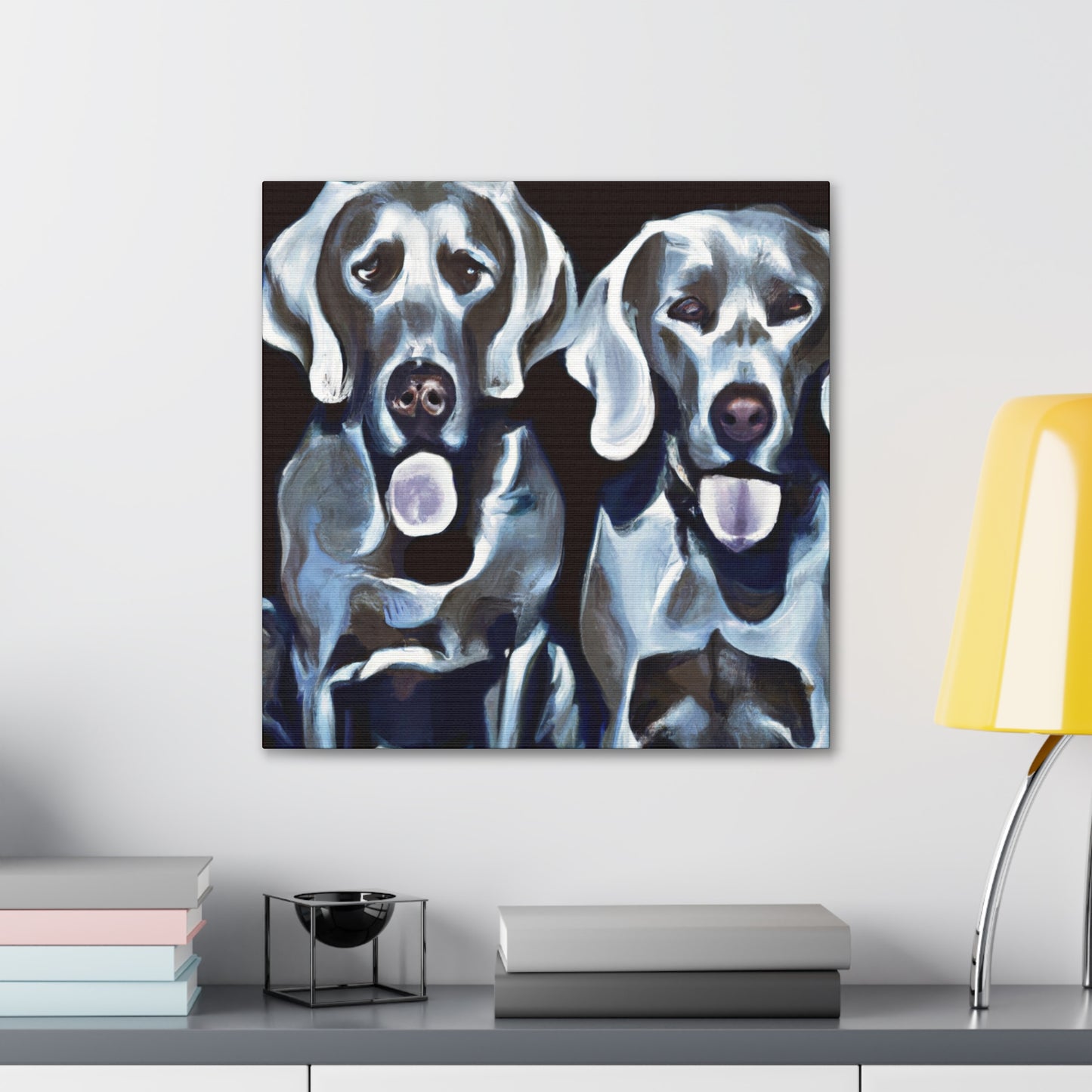 Weimaraner Wonderment. - Canvas