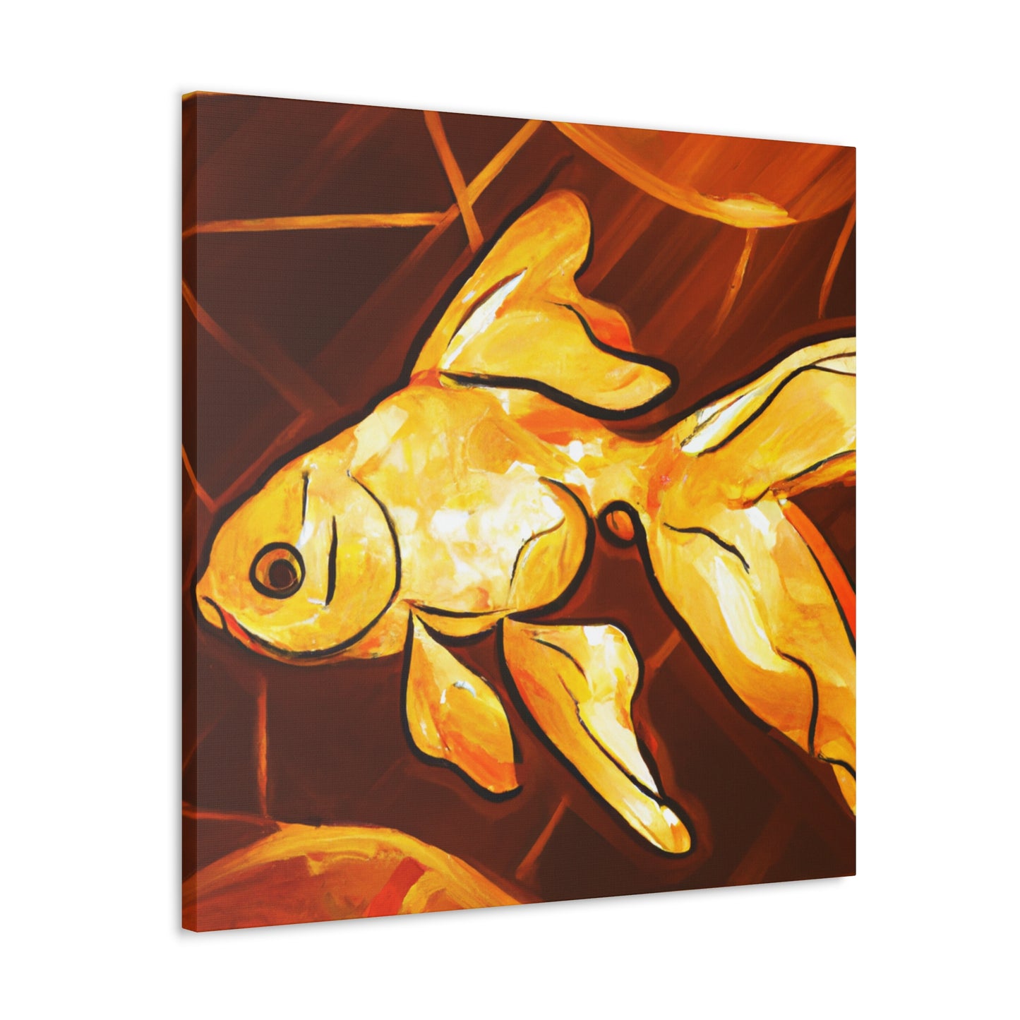 "Golden Glimmer of Goldfish" - Canvas