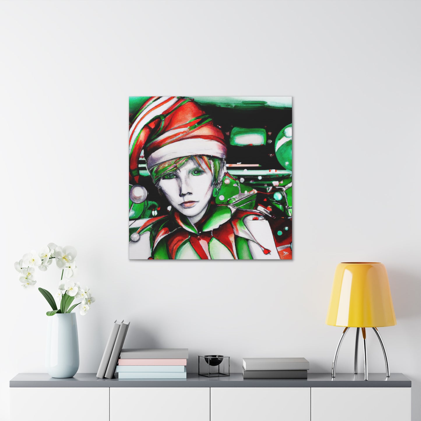 Elf in Moonlight Scene - Canvas