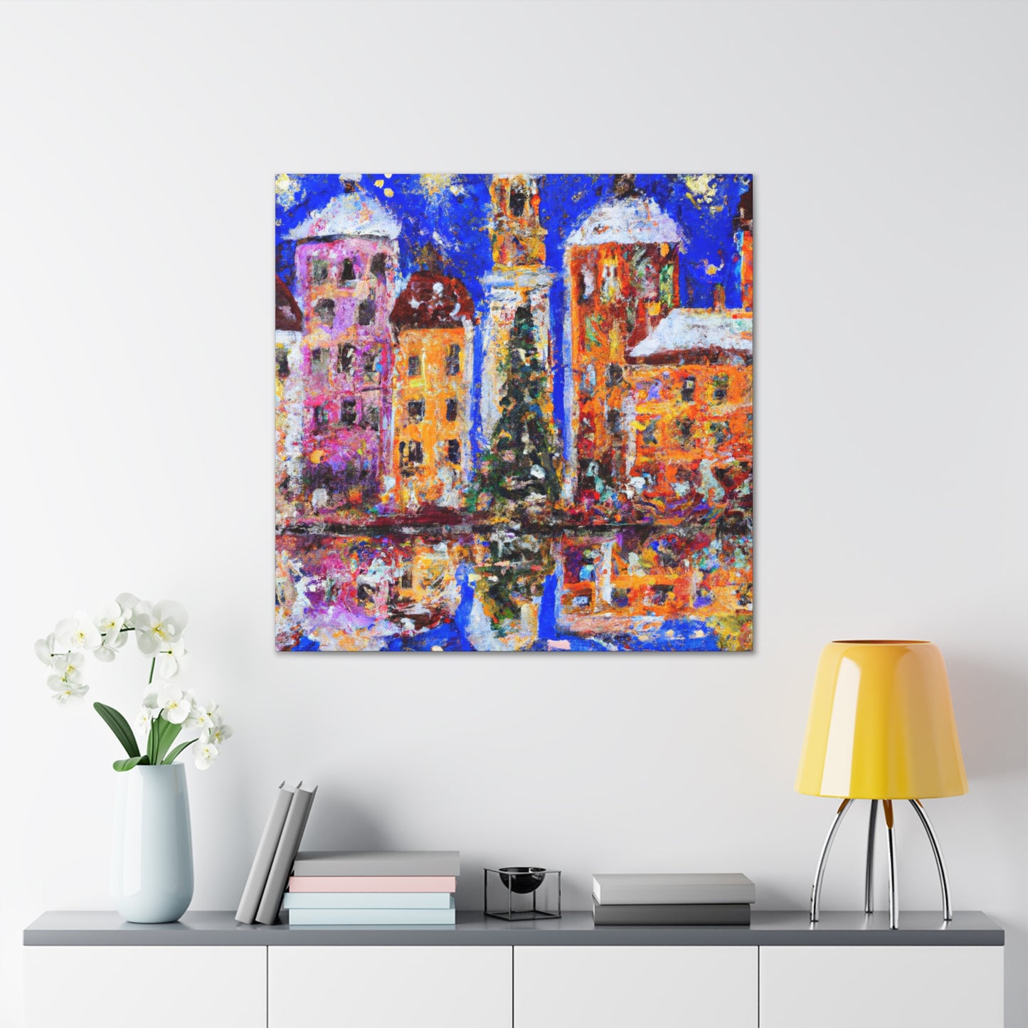 City Square Reflection - Canvas