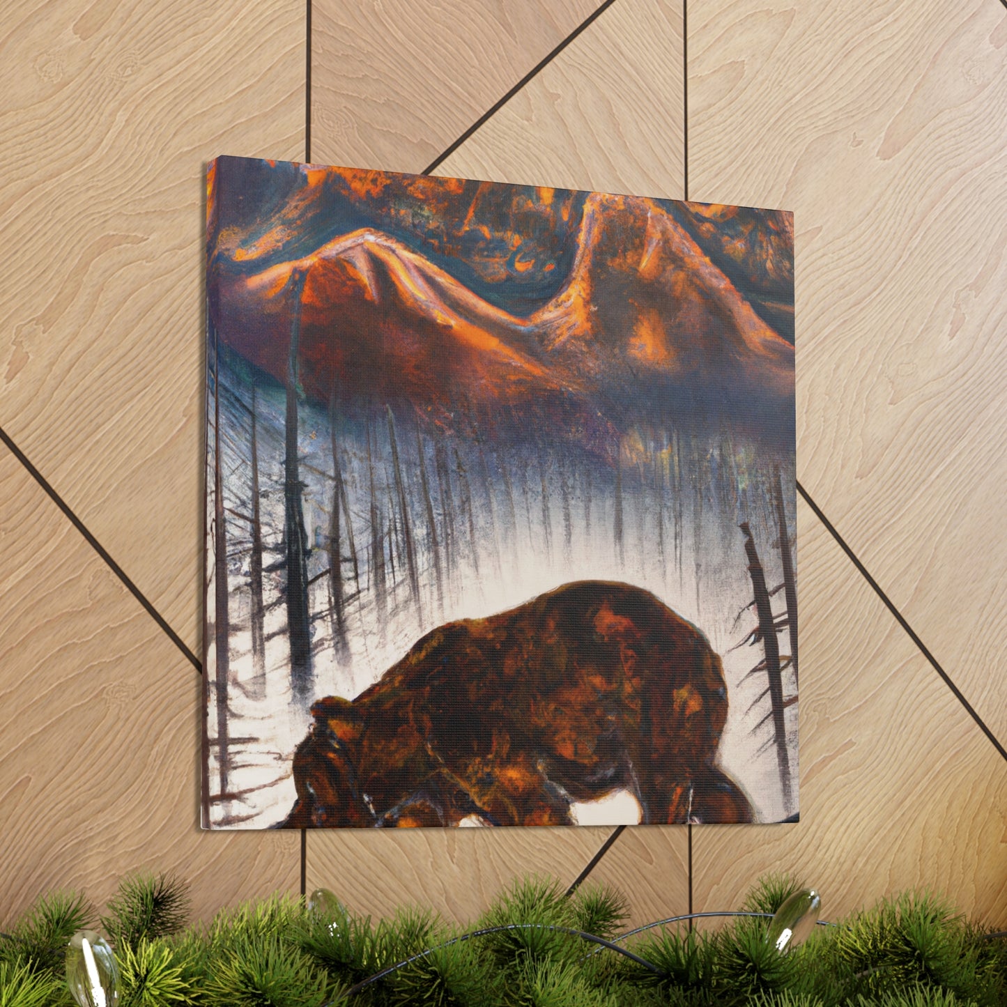 "Bear in Surrealism Land" - Canvas