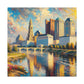 "Sunlit Columbus Canvassed Elegance" - Canvas