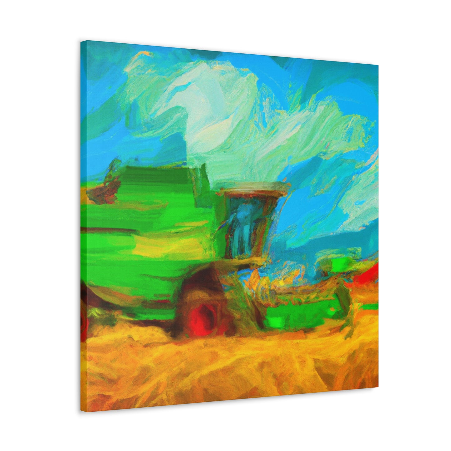 Combine Harvester Abstract - Canvas