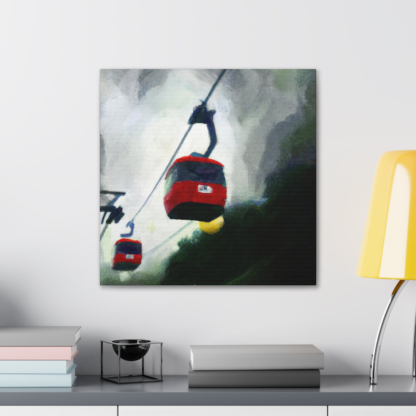 Cable Cars in Moonlight - Canvas