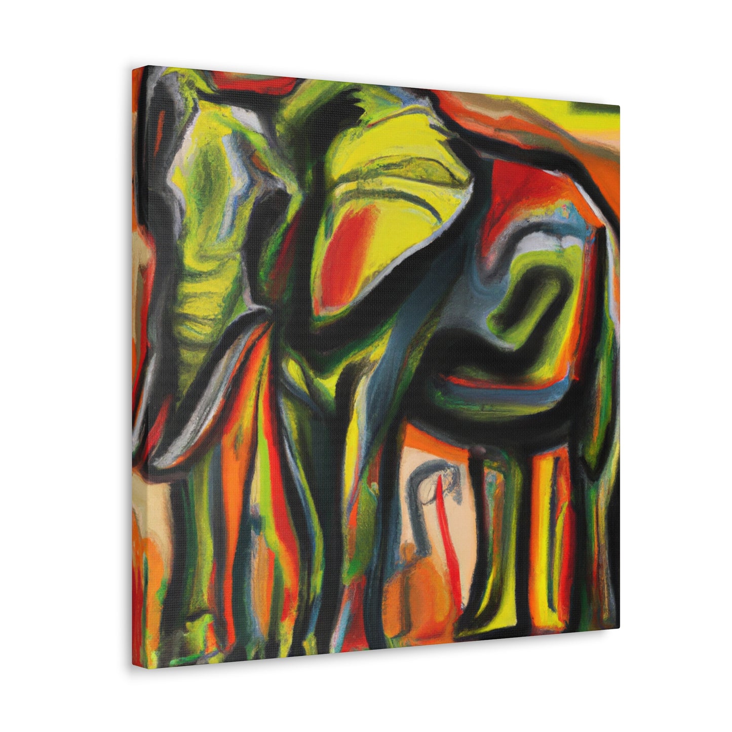 Elephant in Motion - Canvas