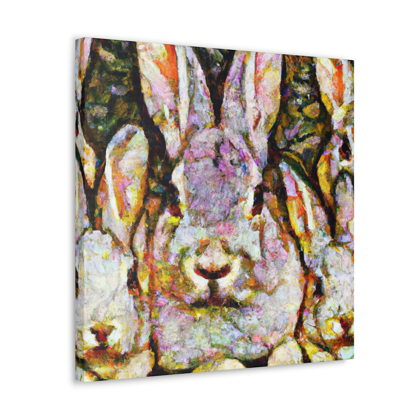 "Rabbit Among Daisies" - Canvas