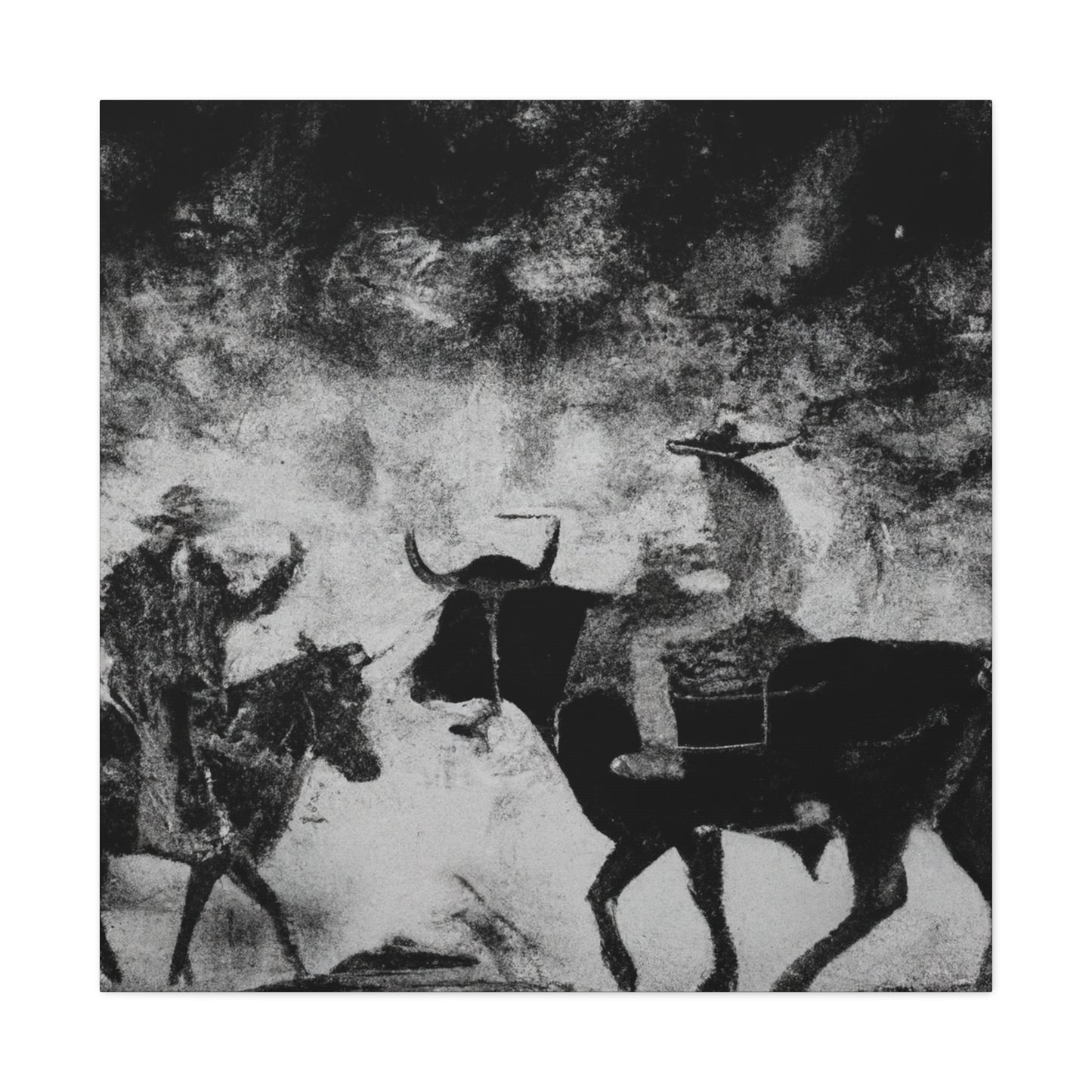 Cattle Riding Milkmaids - Canvas