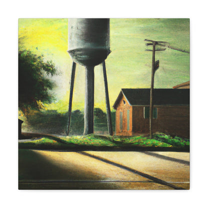 "Water Tower Expressionism" - Canvas