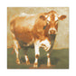 "Jersey Cow Reflection Scene" - Canvas