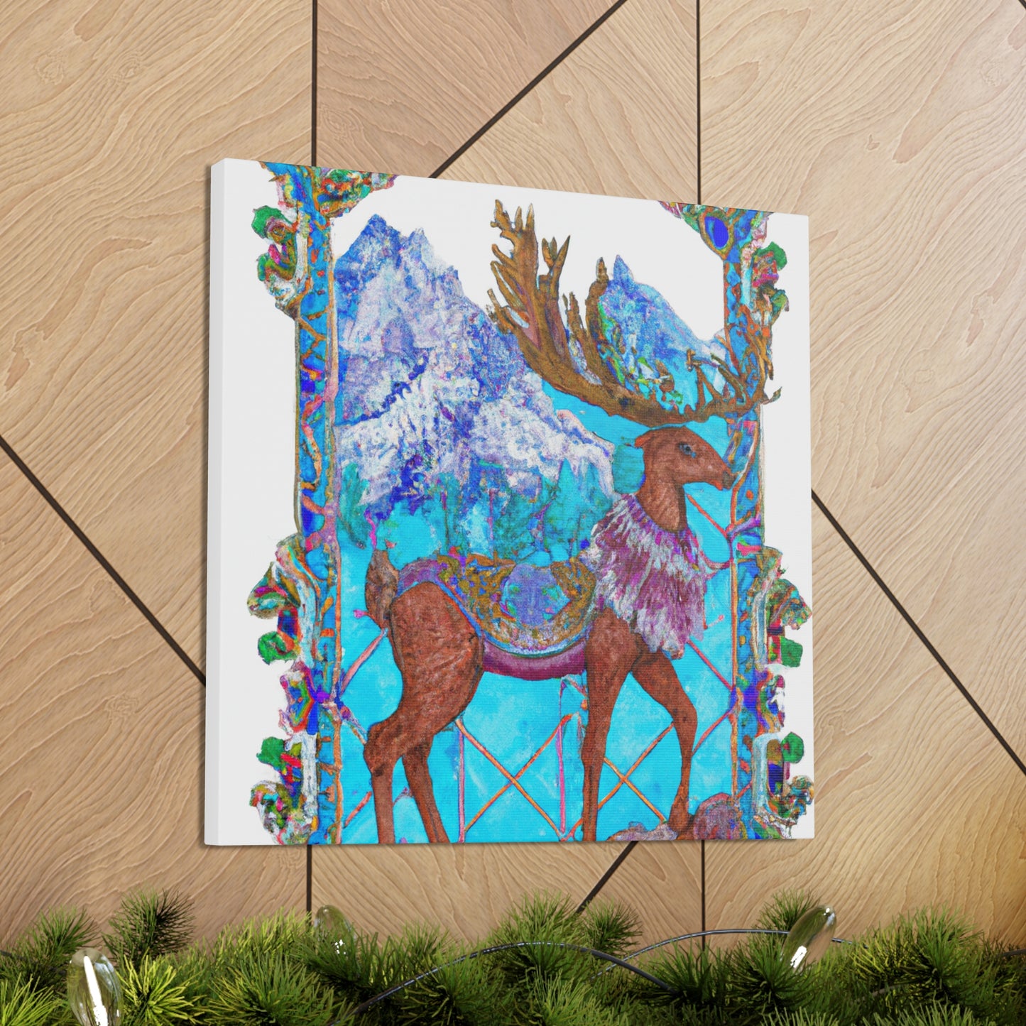 Deer in Moonlight Glow - Canvas