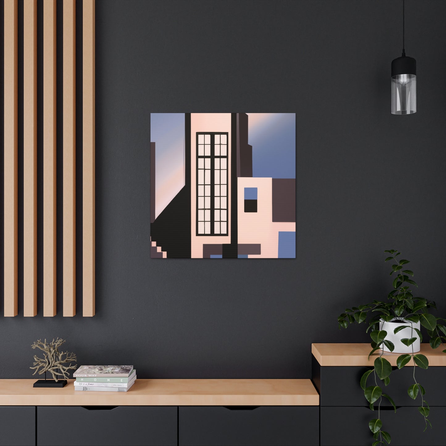 "Minimalist Art Deco Beauty" - Canvas